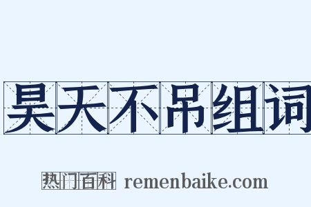 昊天不吊组词是什么意思的图片